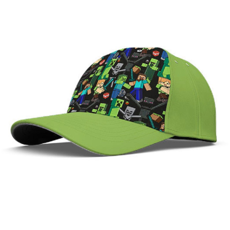 Minecraft Creeper Cappello con visiera Baseball Bambini Ragazzi 3 - 8anni Verde