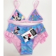 Disney Minnie Costume Bagno 2x pezzi Bikini Rosa Chiaro Sirena Mare Piscina 4-10anni