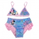 Disney Minnie Costume Bagno 2x pezzi Bikini Rosa Chiaro Sirena Mare Piscina 4-10anni