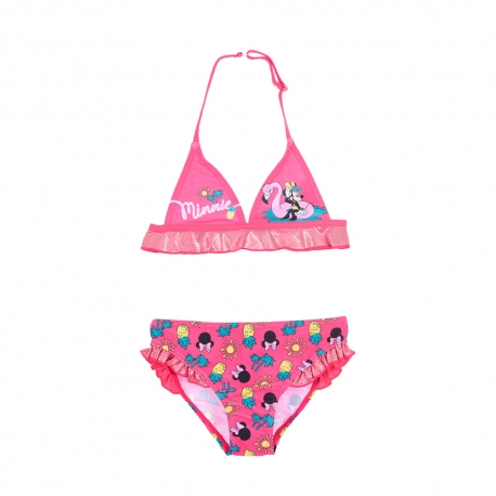 Disney Minnie Costume Bagno 2x pezzi Bikini Fenicottero Mare Piscina 3-8anni