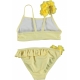 Disney Frozen Decorated Flowers Swimsuit Bikini 2x Pieces Sea Pool 4-8years