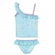 Disney Frozen Elsa Glitter Costume Bagno Tankini 2x pezzi Mare Piscina 4-8ann