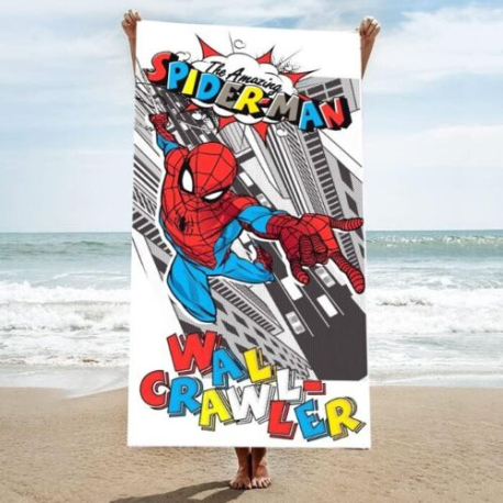 Spiderman Uomo Ragno Aymax Asciugamano in Cotone 100% Telo Mare 70x140cm Bambini