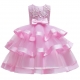 Disney Minnie Summer Dress Tulle Glitter Elegant Party Dress For Girls 4-9yrs