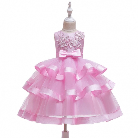 Disney Minnie Summer Dress Tulle Glitter Elegant Party Dress For Girls 4-9yrs