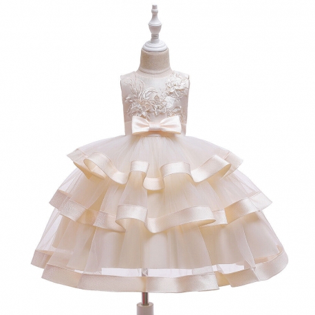 Little Girl Princess Dress Tulle and Lace Ceremony Party Prom 4-10years A/01