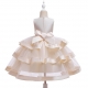 Bambina Abito da Principessa Tulle e Pizzo Cerimonia Festa Ballo 4-10anni A/01