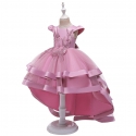 Bambina Abito da Principessa Tulle e Pizzo Cerimonia Festa Ballo 5-10anni A/01