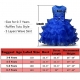 Girls Tiered Dress Blue Princess Tulle Lace Ceremony Party Prom 3-6years