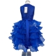 Girls Tiered Dress Blue Princess Tulle Lace Ceremony Party Prom 3-6years