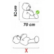 Stupendo Gigante Orso Coccoloso Peluche 100cm Bianco Regalo Perfetto Bambini Ragazzi Adulti