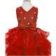 Bambina Abito a Strati Rosso Principessa Tulle Pizzo Cerimonia Festa Ballo 3-7a