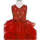 Girls Tiered Dress Red Princess Tulle Lace Ceremony Party Prom 3-7a