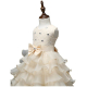 Bambina Abito a Strati Crema Principessa Tulle Pizzo Cerimonia Festa Ballo 3-7a