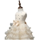 Girls Tiered Dress Cream Princess Tulle Lace Ceremony Party Prom 3-7a