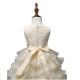 Bambina Abito a Strati Crema Principessa Tulle Pizzo Cerimonia Festa Ballo 3-7a