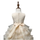 Girls Tiered Dress Cream Princess Tulle Lace Ceremony Party Prom 3-7a