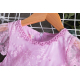 Bambina Abito Vestito Ricamato Tulle Pizzo Principessa Cerimonia Festa Ballo 3-7