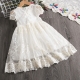 Girls Dress Embroidered Tulle Lace Princess Ceremony Party Prom 3-7