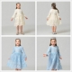 Girls Dress Embroidered Tulle Lace Princess Ceremony Party Prom 3-7