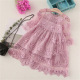 Bambina Abito Vestito Rosa Ricamato Tulle Pizzo Principessa Cerimonia Festa Ballo 3-7