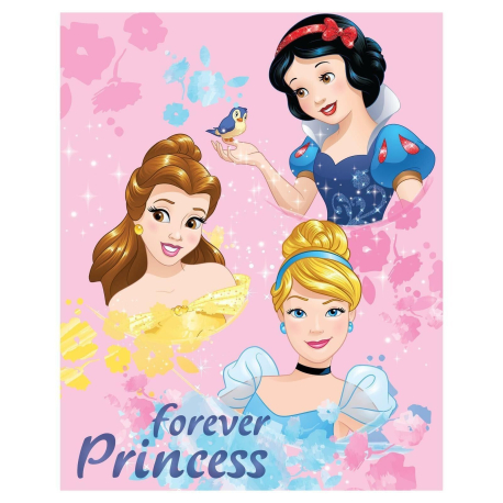 Coperta Pile Principessa Disney Belle Bianca Neve Cenerentola Bambini 130x170cm