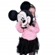 Cuscino Peluche Topolino Sagomato 35x40cm Decorativo Bambini Divano Letto Disney