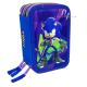 Sonic Premium Pencil case 3 zip Complete Accessories Giotto Fila Scuola The Hedgehog