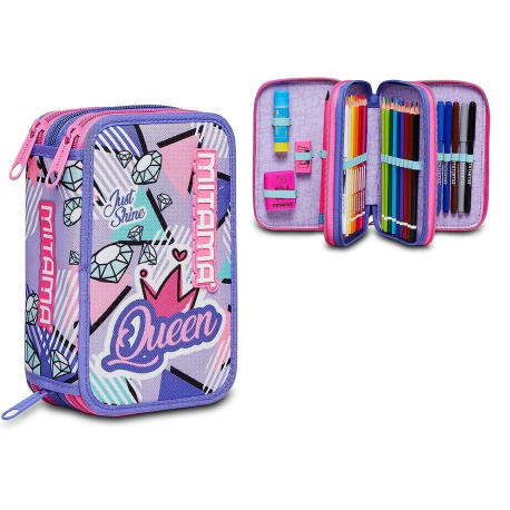 Mitama Unicorn Pencil Case 3 zip Premium Complete 47 Accessories Content Quality