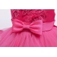 Bambina Abito Vestito Principessa Pizzo Cerimonia Festa Ballo 4-8anni Rosa Antic