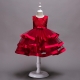 Girl Dress Princess Lace Ceremony Party Dance 4-8years Red V 02