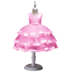 Bambina Abito Vestito Principessa Pizzo Cerimonia Festa Ballo 4-8anni Rosa Antic