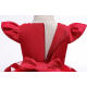 Bambina Abito Vestito Principessa Perline Cerimonia Festa Ballo 4-8anni Rosso 03