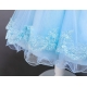 Dress Princess Dress Tulle Ceremony Party Dance Girl 4-8years Light Blue 04