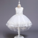 Abito Vestito Principessa Tulle Cerimonia Festa Ballo Bambina 4-5anni Bianco 04