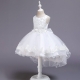Dress Princess Dress Tulle Ceremony Party Dance Girl 4-5years White 04