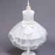 Abito Vestito Principessa Tulle Cerimonia Festa Ballo Bambina 4-5anni Bianco 04