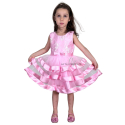 Bambina Abito Vestito Principessa Pizzo Cerimonia Festa Ballo 4-8anni Rosa Chiaro 02
