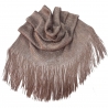 Beige 014 Elegante Sciarpa Leggera Stola Scialle Frange Filo Brillante Foulard Coprispalle