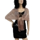 Metallic Glitter Scarf Shiny Shawl Woman Shoulder Scarf Silver Blue