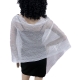 Beige Elegant Light Scarf Stole Shawl Fringed Thread Bright Foulard Shrug
