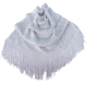 Beige Elegant Light Scarf Stole Shawl Fringed Thread Bright Foulard Shrug