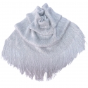 White 011 Elegant Light Scarf Stole Shawl Fringed Thread Bright Foulard Shrug