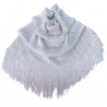 White 011 Elegant Light Scarf Stole Shawl Fringed Thread Bright Foulard Shrug