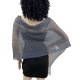 White Elegant Light Scarf Stole Shawl Fringed Thread Bright Foulard Shrug