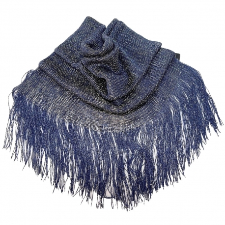 White Elegant Light Scarf Stole Shawl Fringed Thread Bright Foulard Shrug