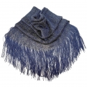 Blue Dark Gold 021 Elegant Light Scarf Stole Shawl Fringed Thread Bright Foulard Shrug