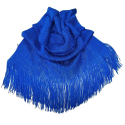 Blue electric 010 Elegant Light Scarf Stole Shawl Fringed Thread Bright Foulard Shrug