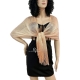 Blu jeans 09 Elegante Sciarpa Leggera Stola Scialle Frange Filo Brillante Foulard Coprispalle