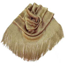 Dark gold 013 Elegant Light Scarf Stole Shawl Fringed Thread Bright Foulard Shrug